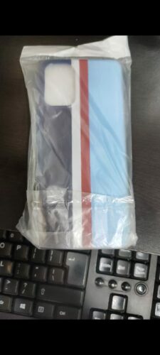 Sky Blue Stripe Pattern Printed Soft Silicone Mobile Back Cover photo review